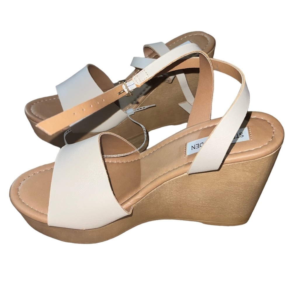 Steve Madden Women's White Wedge Sandals